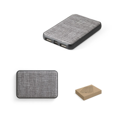 RENEWAL BATTERY. Power bank 5.000 mAh in recycled PET (100 rPET)